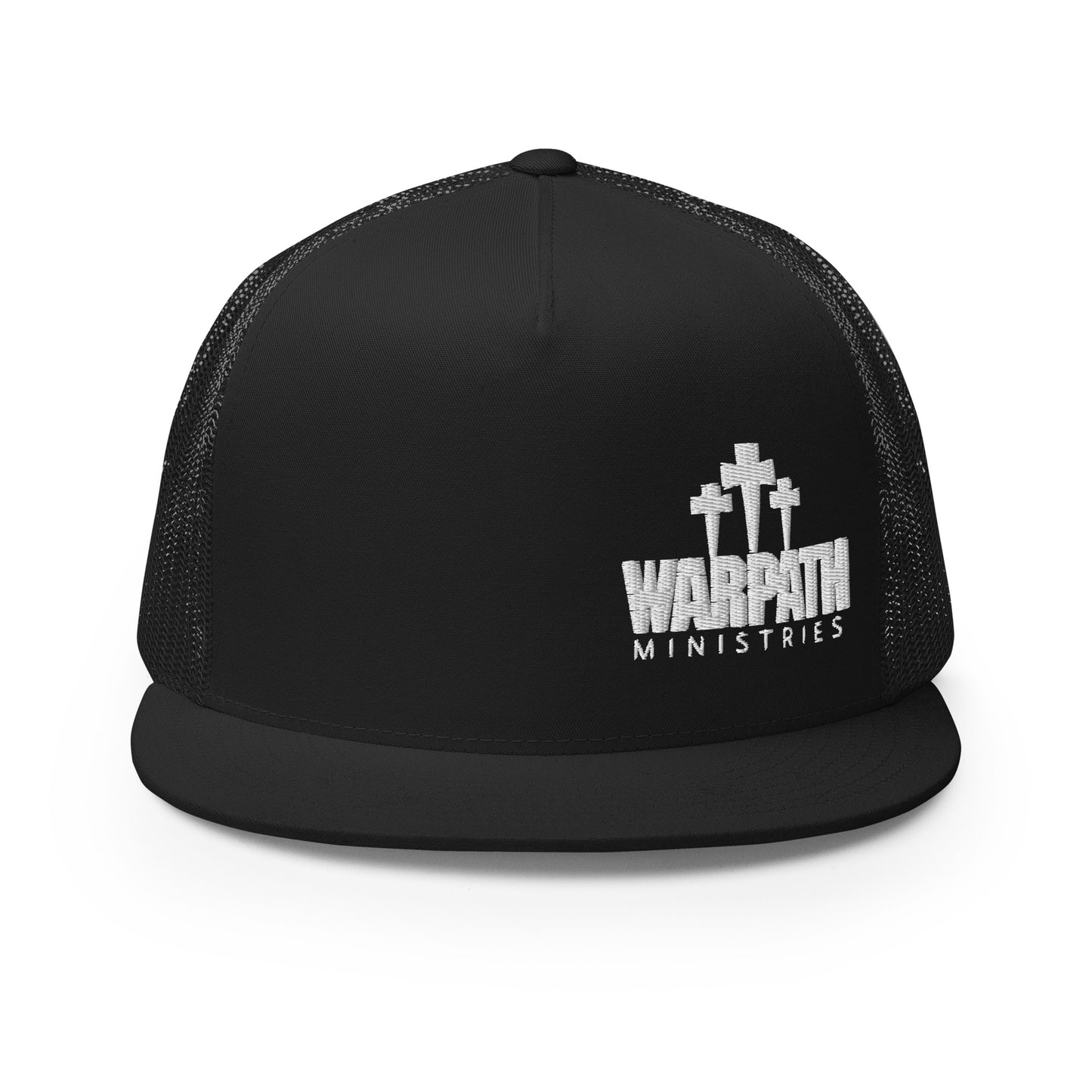 Warpath 3 Crosses White Lettering Trucker Cap