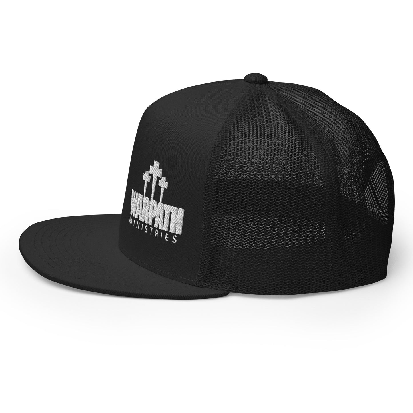 Warpath 3 Crosses White Lettering Trucker Cap