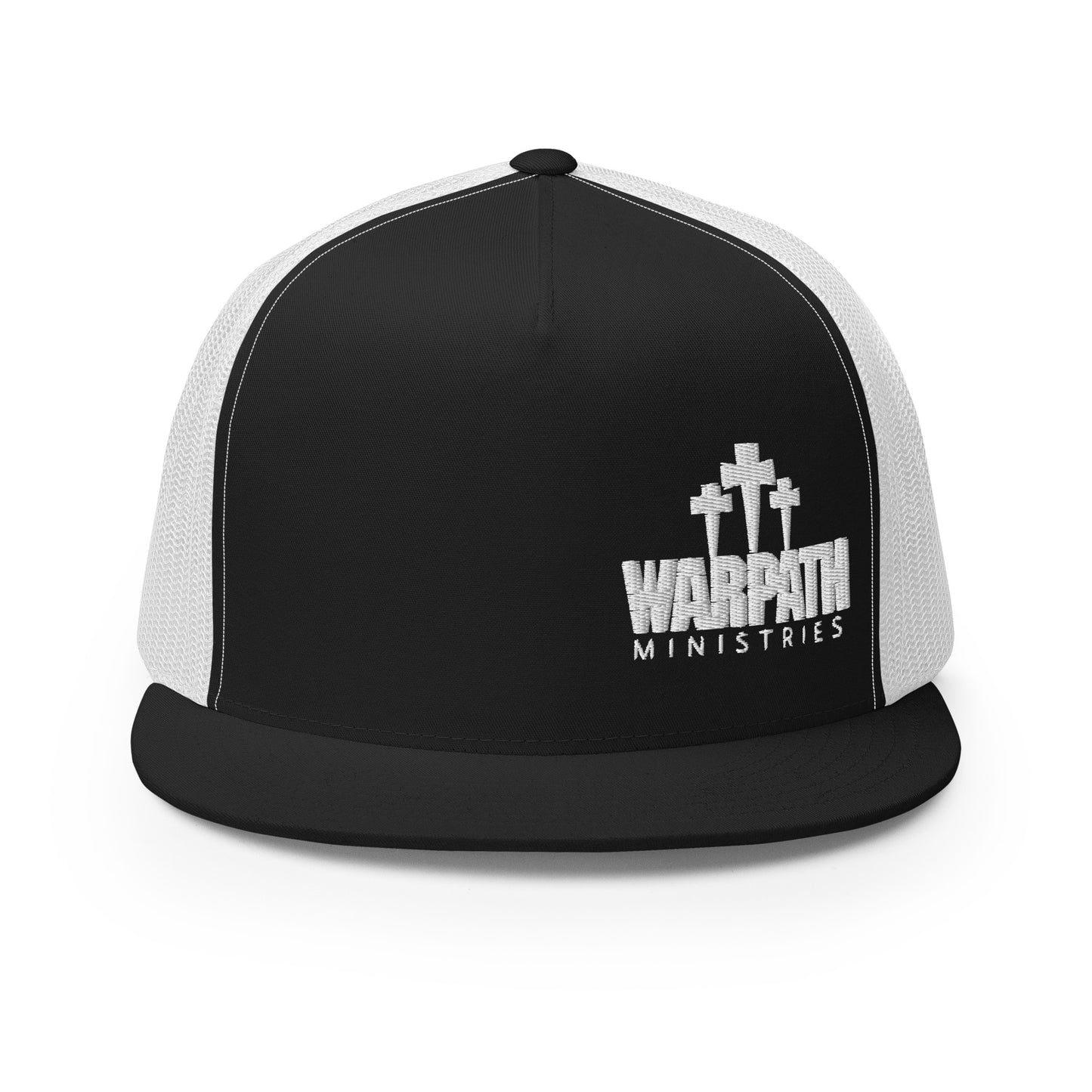 Warpath 3 Crosses White Lettering Trucker Cap
