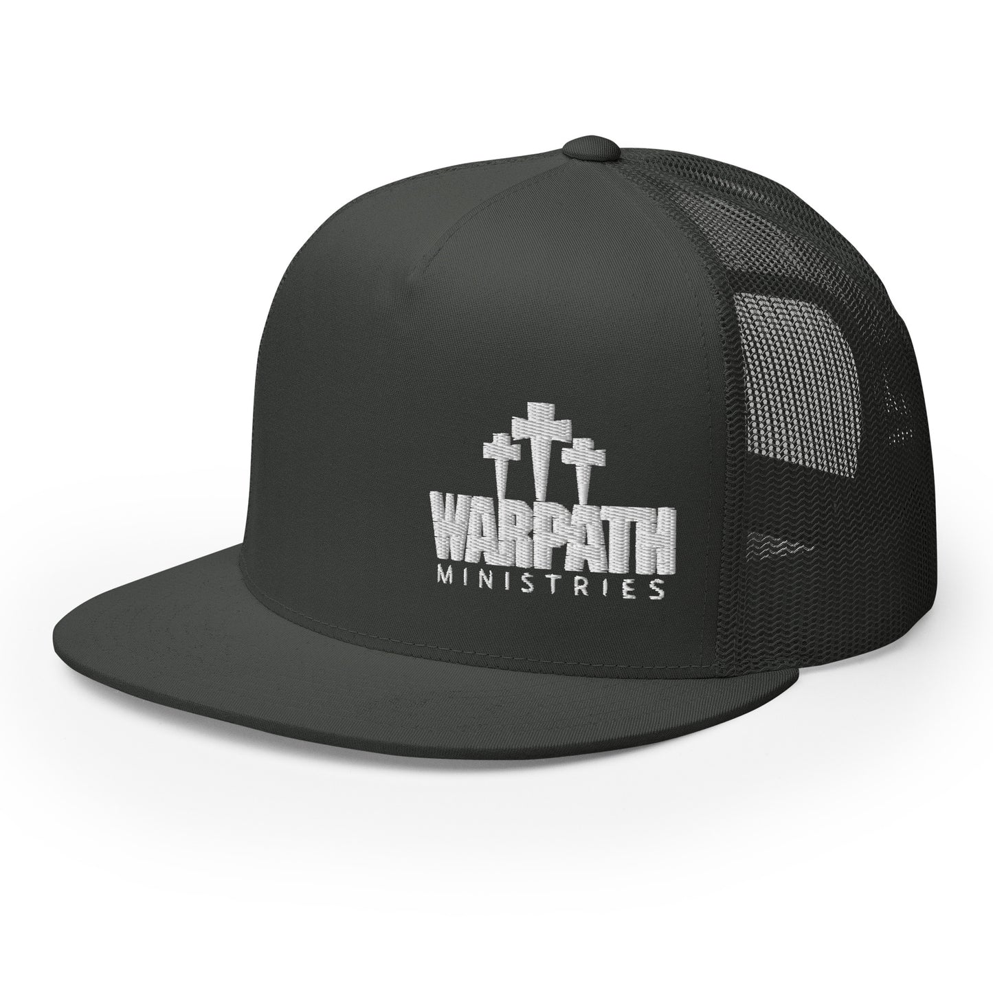 Warpath 3 Crosses White Lettering Trucker Cap