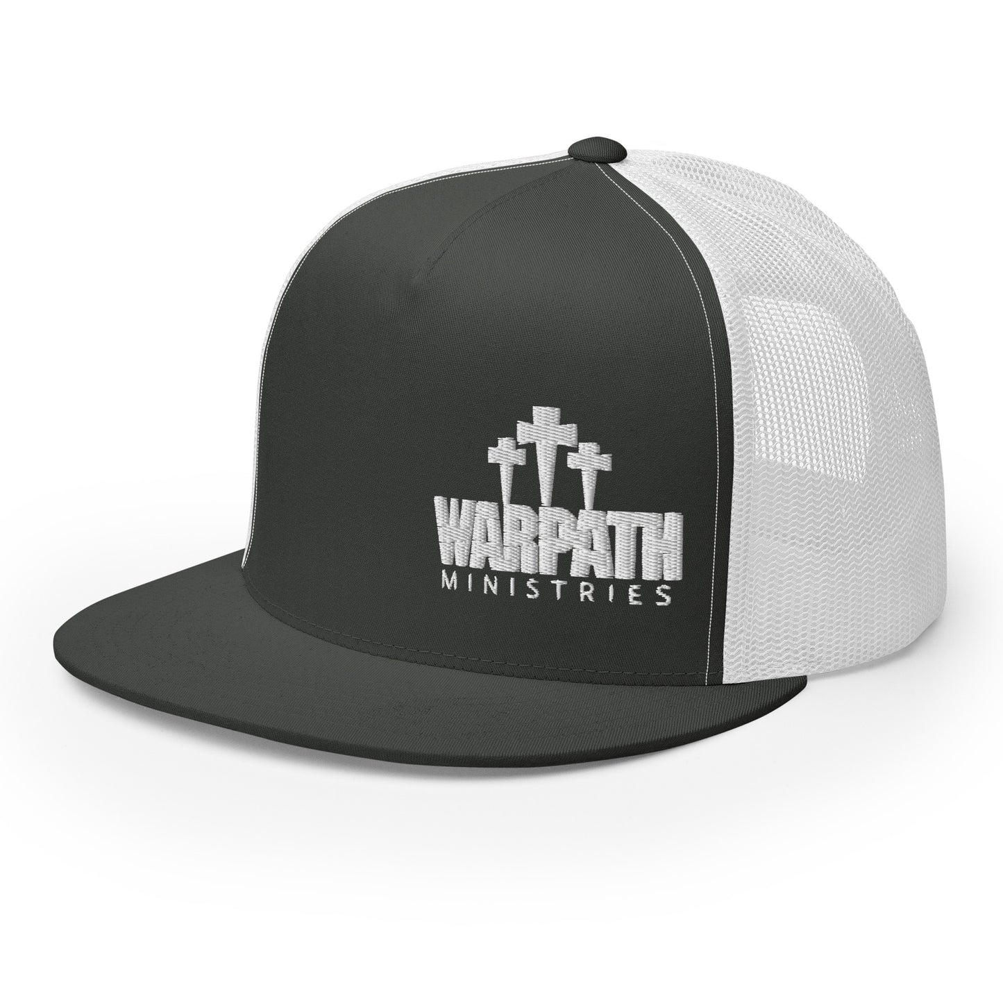 Warpath 3 Crosses White Lettering Trucker Cap