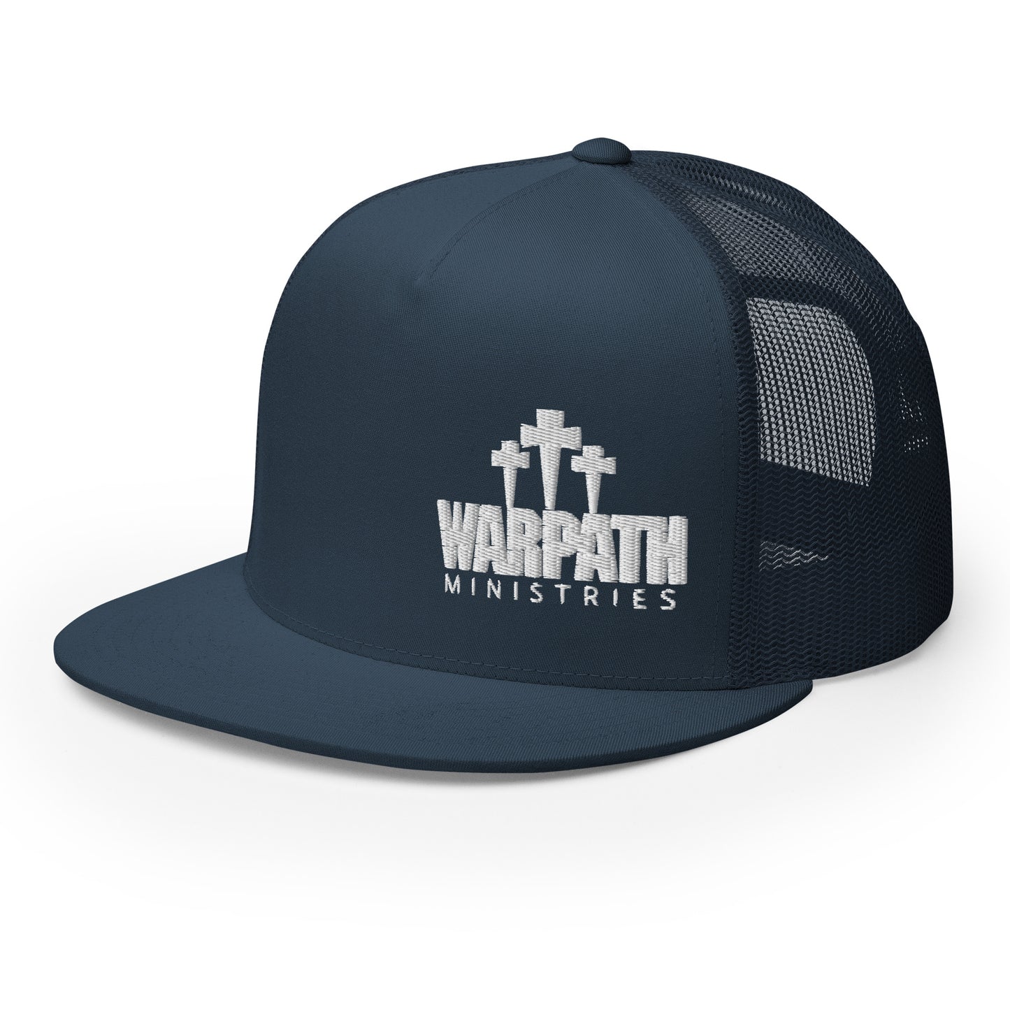 Warpath 3 Crosses White Lettering Trucker Cap