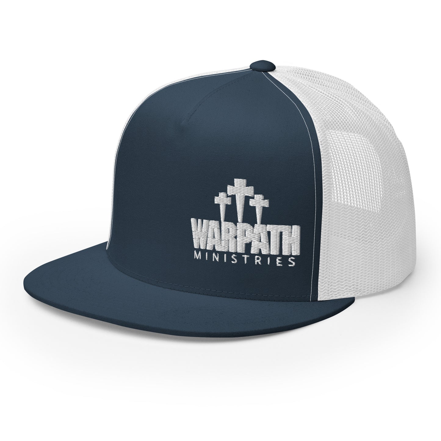 Warpath 3 Crosses White Lettering Trucker Cap