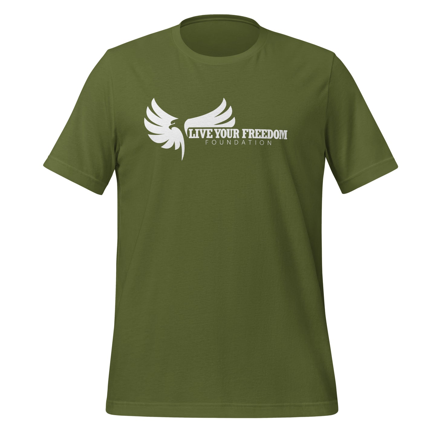 Live Your Freedom White Lettering Unisex T-Shirt